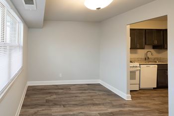 Living room and kitchen at McDonogh Village Apartments & Townhomes, Randallstown, 21133